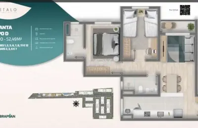 Apartamento com 2 quartos à venda no jardim abaeté, piracicaba  por r$ 297.706
