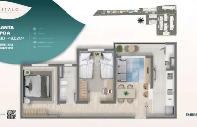 Apartamento com 2 quartos à venda no jardim abaeté, piracicaba  por r$ 250.984