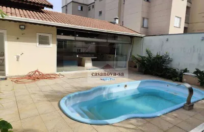 Sobrado com piscina para alugar, 424 m² por r$ 11.100/mês - parque bandeirante - santo andré/sp