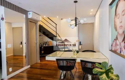 Apartamento duplex para alugar, 94 m² por r$ 7.284,00/mês - jardim - santo andré/sp