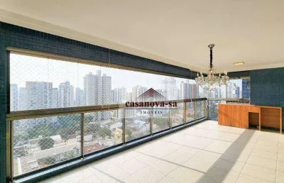 Apartamento com 4 dormitórios para alugar, 175 m² por r$ 12.975,00/mês - jardim - santo andré/sp