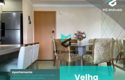 Apartamento com 3 dormitórios à venda, 97 m² - velha - blumenau/sc