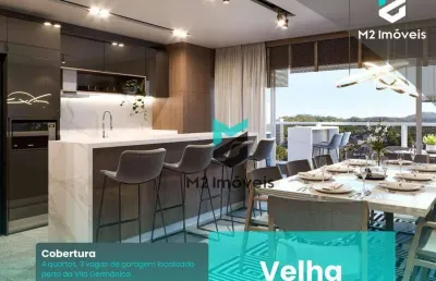 Cobertura com 4 dormitórios à venda, 216 m² - velha - blumenau/sc