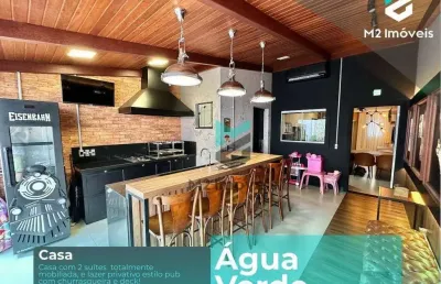 Casa com 2 suítes e pub à venda, 110 m²  - água verde - blumenau/sc