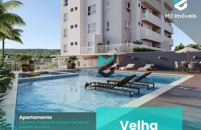 Cobertura plana à venda, 188 m² - velha - blumenau/sc