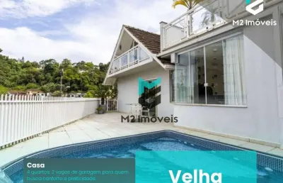 Casa com 4 dormitórios à venda, 350 m² - velha - blumenau/sc