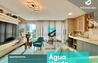 Apartamento de 3 quartos com 2 vagas individuais + box totalmente mobiliado e equipado no bairro água verde