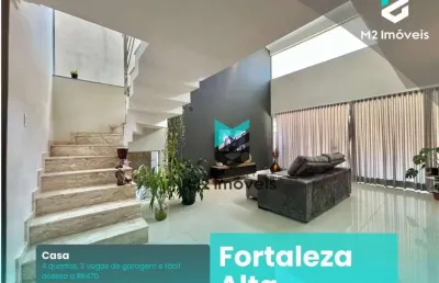 Belíssima casa com 4 dormitórios sendo 1 suíte, 3 vagas de garagem e espaço externo com área de festas, no bairro fortaleza alta em blumenau!