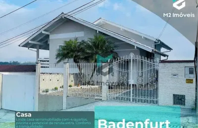 Casa com 4 dormitórios à venda, 188 m² por r$ 999.000,00 - badenfurt - blumenau/sc