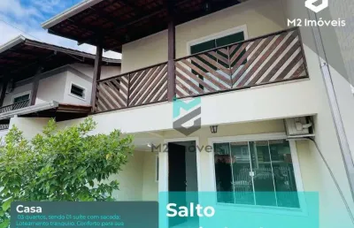 Casa com 3 dormitórios, 1 suíte à venda, 124 m²  - salto weissbach - blumenau/sc