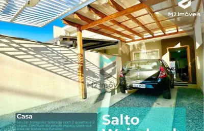 Sobrado com um maravilhoso espaço para área de festas nos fundos e 2 vagas de garagem na frente.