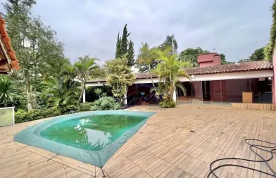 Casa com 4 dormitórios (1 suíte), lareira, piscina e churrasqueira! à venda, 409 m² - chácara são joão - granja viana - carapicuíba/sp