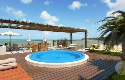 Cobertura duplex a beira mar de cabo branco, joão pessoa - ad0020.