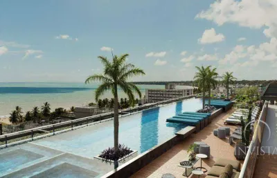Flat com 1 dormitório à venda, 21 m² por r$ 430.000 - cabo branco - joão pessoa/pb