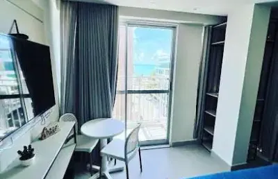 Flat com 1 dormitório à venda, 29 m² por r$ 420.000,00 - cabo branco - joão pessoa/pb