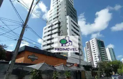 Apartamento com 1 dormitório para alugar, 35 m² por r$ 2.420,00/mês - boa viagem - recife/pe