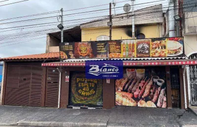 2 casas (1 c/ piscina) + salão comercial - junto do supermercado barbosa