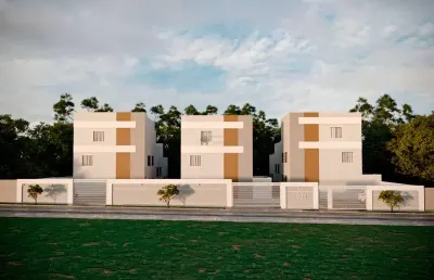 Linda casa geminada em condomanio na melhor localizaa‡aƒo do bairro chacasa reunidas santa terezin