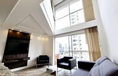 Espetacular duplex para venda em vila nova conceição com 1 quarto, sendo 1 suíte, 57m²
