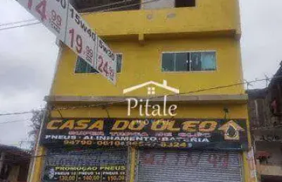 Prédio com 4 casas e 2 salões comerciais à venda, 610 m² por r$ 1.500.000 - vila capriotti - carapicuíba/sp
