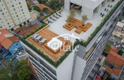 Apartamento studio mobiliado para alugar, 25 m² por r$ 3.800/mês - perdizes - puc