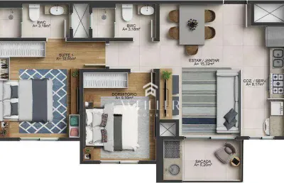 Apartamento com 2 dormitórios à venda, 67 m² por r$ 900.000,00 - fazenda - itajaí/sc