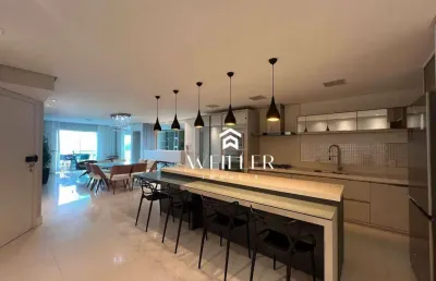 Apartamento alto padrão para locação em cabeçudas – vista mar, 5 suítes