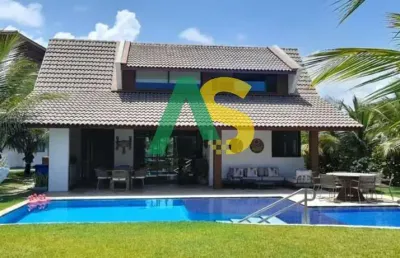 Cupê beach living, casa de luxo mobiliada, 04 quartos, 217m2, lazer completo a beira mar