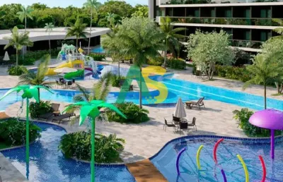 Flat a venda na praia de muro alto, lazer completo a 100 metros da beira mar
