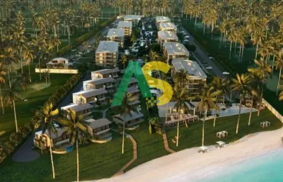 Beach class marine, apartamento 02 quartos a venda na beira mar da praia dos carneiros,alto padrão