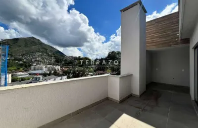 Cobertura à venda, 3 quartos, 2 suítes, 2 vagas, bom retiro - teresópolis/rj