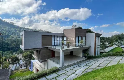 Casa em condomínio à venda, 4 quartos, 4 suítes, 3 vagas, quebra frascos - teresópolis/rj