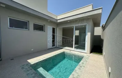Casa térrea à venda no condomínio soleil piracicaba com 154,43m² | 3 suítes e 4 vagas de garagem.