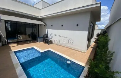 Casa térrea à venda no condomínio soleil piracicaba com 172m² | 3 dormitórios sendo 1 suíte com closet e 4 vagas de garagem.