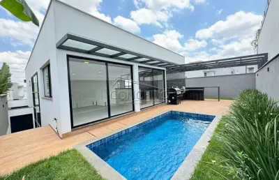 Casa semi térrea à venda no condomínio residencial villa d'áquila com 226m² | 3 suítes e 6 vagas de garagem.