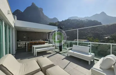 Golf village, cobertura de luxo à venda no rio de janeiro-rj, bairro joá, são conrado, 3 quartos, 2 suítes, 6 banheiros, 300m². confira!