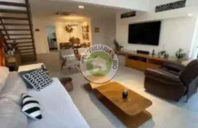Cobertura de luxo na barra da tijuca com 4 quartos, 3 suítes e 264m² - rio de janeiro-rj.