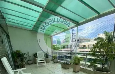 Cobertura de luxo à venda no recreio dos bandeirantes, rj: 3 quartos, 3 suítes, 2 salas, 3 banheiros, 4 vagas, 390m².
