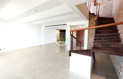 Riserva uno cobertura duplex 680m² r$7.500.000,00! toda montada com 4 suites c/closet, vista mar, piscina, sauna, area gourmet.
