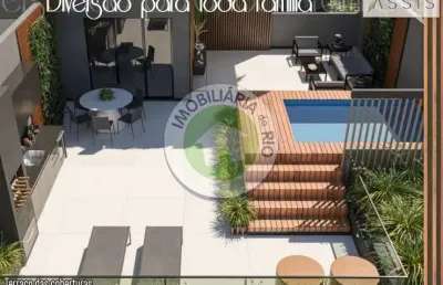 Cobertura de 172m², 2 quartos no condomínio residencial assis - recreio dos bandeirantes