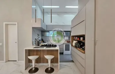 Aluguel le parc lindo loft com 2 qts, sala pé direito duplo, cozinha americana, lavabo e varanda