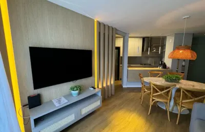 Apartamento com escritura publica, mobiliado na praia dos ingleses.