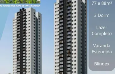 Apartamento 3 dormitórios para venda em santa bárbara d`oeste, centro, 3 dormitórios, 1 suíte, 1 banheiro, 2 vagas
