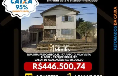 Imóvel retomado caixa no bairro vila vista alegre em cachoeirinha - oportunidade única!