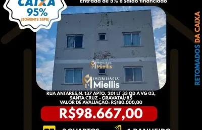 Imóvel retomado caixa no bairro santa cruz em gravatai - oportunidade única!