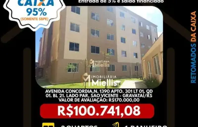 Imóvel retomado caixa no bairro são vicente em gravatai - oportunidade única!