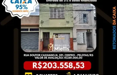 Imóvel retomado caixa no bairro centro em pelotas - oportunidade única!
