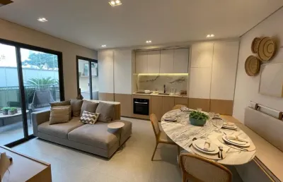 Apartamento 2 dormitórios ( 1 suíte), 2 vagas, quadria rdc, aquarius, sjc.