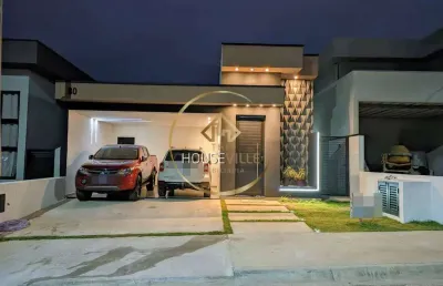 Casa térrea, 3 dormitórios (3 suítes), 4 vagas, 300m², condomínio malibu.