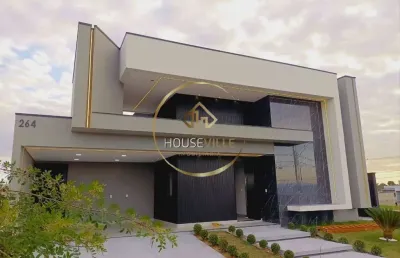 Casa térrea, 3 dormitórios( 3 suítes), 4 vagas, condomínio santa mônica.
